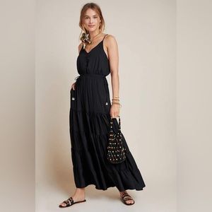 Anthropologie Dolan black maxi. Has pockets and tassels. Size Small